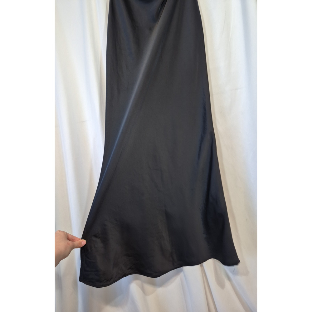 Abercombie & Fitch Open-Back Maxi Slip Dress Black XXSP - Picture 12 of 13